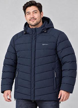 Мужская зимняя куртка boos & jack больших размеров 5xl–10xl с утеплителем thinsulate,темно-синий,10xl