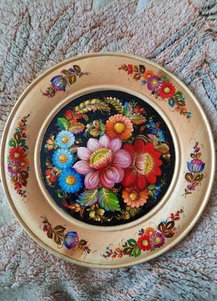 Сувенирные тарелки петриковская роспись8 фото