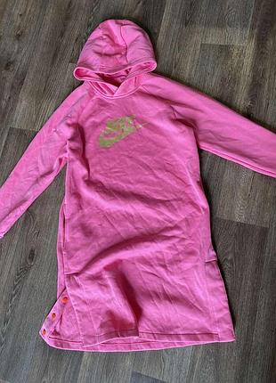 Підлітковий утеплений худі- туніка для дівчинки nike 146-156 11-13 років