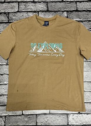 Футболка panda мужская большого размера , 8xl,мокко
