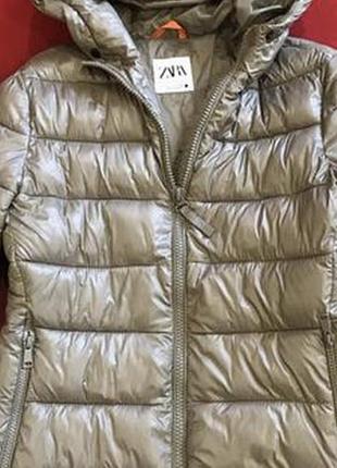 Лекгкий пуховик zara 8