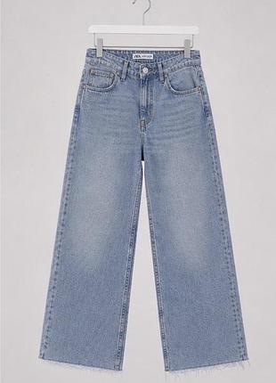 Стильні трендові джинси zara wide leg, l