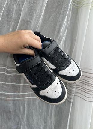 Кеди для хлопчика skechers чорно-білі, розмір 33.5, довжина устілки 21 см