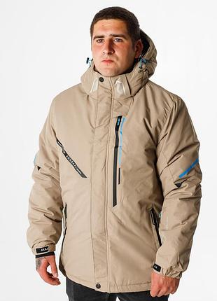 Куртка зимова snow чоловіча m-xxxl термо, бежевий,xxxl
