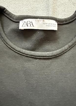 Жіноча блуза zara з рукавом прошва, чорна