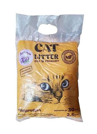 Наполнитель кукурузный 2,5кг с ароматом лаванды (6л) тм cat litter