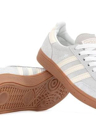 Кроссовки adidas spezial grey white gum арт 15596