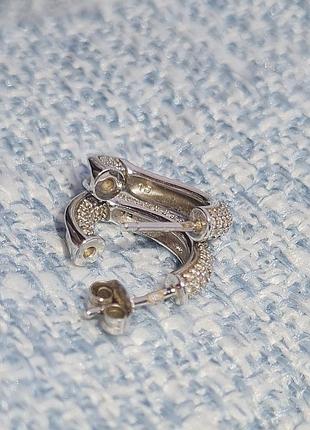 Срібні сережки / сережки срібні з фіанітами / сережки срібло / silver 925 / 925 / сережки жіночі срібні 5