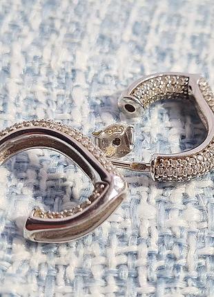 Срібні сережки / сережки срібні з фіанітами / сережки срібло / silver 925 / 925 / сережки жіночі срібні 6
