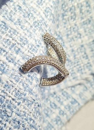 Срібні сережки / сережки срібні з фіанітами / сережки срібло / silver 925 / 925 / сережки жіночі срібні 9