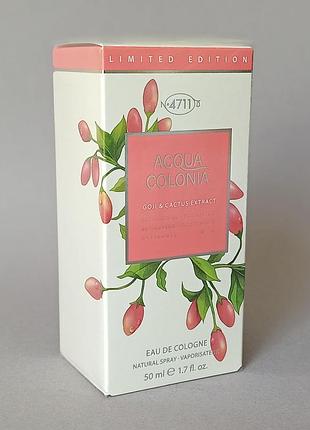Maurer & wirtz 4711 acqua colonia goji & cactus extract 50 мл унисекс (оригинал)
