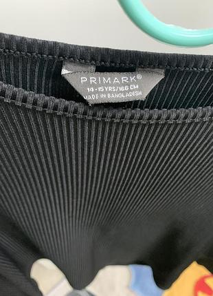 Лонгслів жіночий primark чорний в рубчик 2