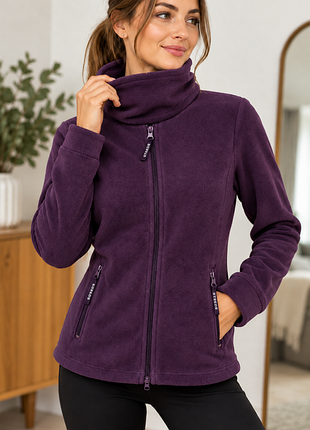 Женская флисовая кофта steeds riding wear l фиолетовая на молнии