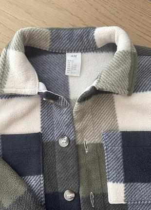 Кофта для хлопчика h&m флісова в клітинку 2