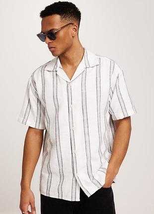Біла сорочка у смужку jack & jones