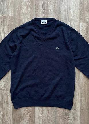 Оригінальний шерстяний светр lacoste size 6 l-xl