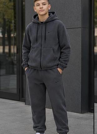 Повсякденний костюм nike для підлітків, флісовий, графітовий, 146-164 см