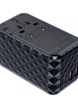 Зарядное устройство choetech 4xusb 100w pd (2хusb-c+2хusb-a) сharger diamond model black (pd6028-bk)