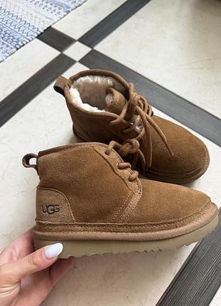 Уггі дитячі ugg коричневі 31 розмір 19.5 см замша дитячі зимові черевик