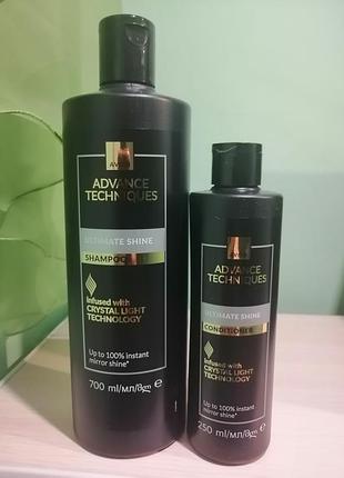 Набір по догляду за волоссям advance techniques absolute shine шампунь та кондиціонер 700 мл + 250 мл