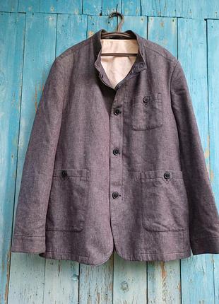 Мужская льняная куртка,ветровка,жакет,l-xl,linen blend