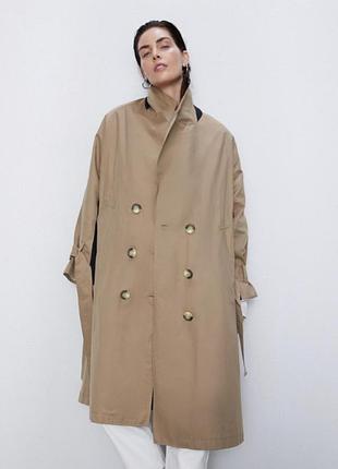 Тренч жіночий zara бежевий