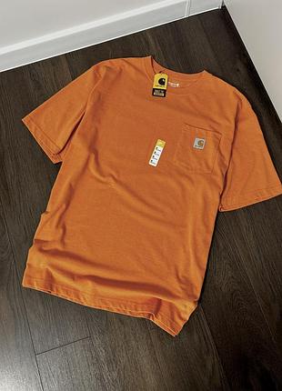 Нова футболка чоловіча carhartt оранжева