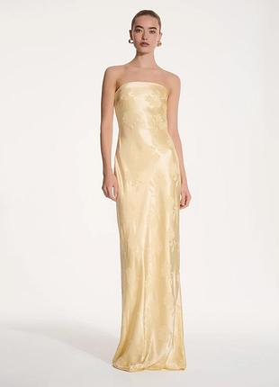 Довга сукня жіноча omnes amdra maxi dress жовта, розмір s-m