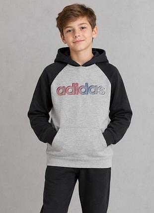 Кофта худи подростковая унисекс adidas утепленная