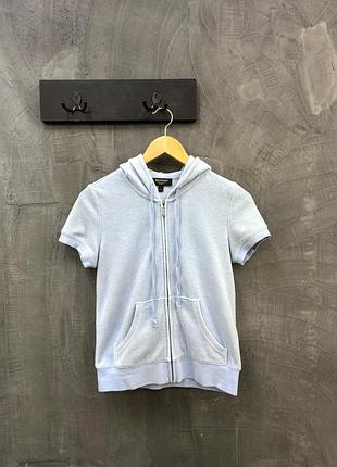 Кофта зіп велюр на змійці з капюшоном juicy couture black label