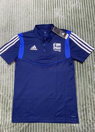 Поло чоловіче adidas синє з коротким рукавом