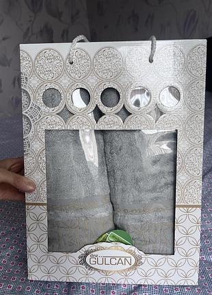 Рушники 2 шт gюgulcan cotton flower ornament leylak бамбукові 50*90+70*140