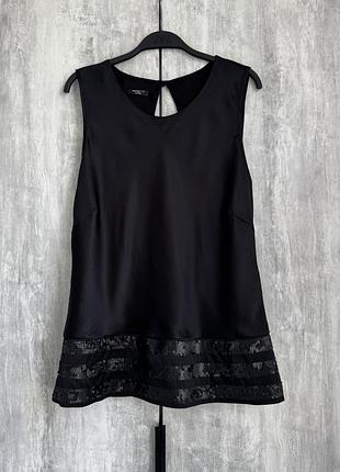 Шовкова атласна блузка блуза майка топ шовк autograph marks & spencer шелковая блузка майка топ 100% шелк