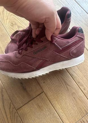 Кросівки жіночі reebok бордові замшеві