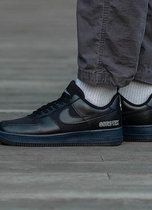 Кроссовки nike air force gore-tex black blue / 41, 42, 44 / кожаные кроссовки
