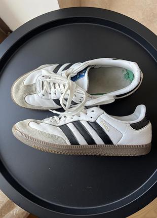 Кросівки adidas samba білі, розмір 40 (25 см), замша, шкіра