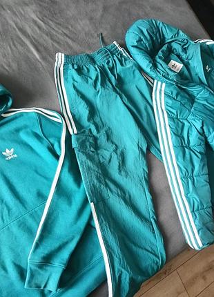 Спортивний костюм чоловічий adidas бірюзовий на зріст 165 см