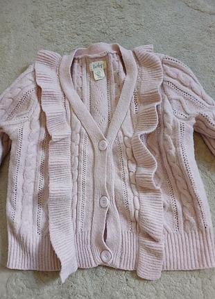 Светр жіночий kaisley рожевий в'язаний з косами розмір m