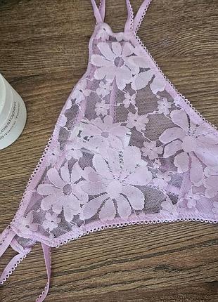 Сиреневые трусики стринги victorias secret
