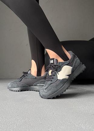 Кроссовки женские new balance 327 black/grey/white
