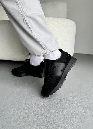 Кросівки жіночі new balance 327 black leather