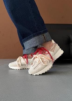 Кроссовки женские new balance 327 beige extreme laces