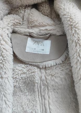 Дубленка на девочку zara 116 см 2