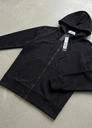 Худі stone island чорне на блискавці