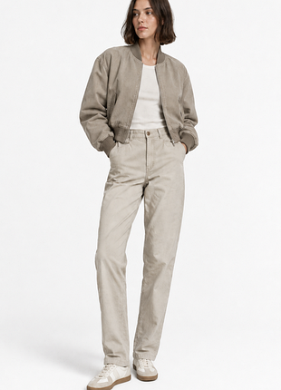 Винтажные хлопковые брюки чинос easy wear (el corte inglés), 100% хлопок, размер м женские бежевые брюки