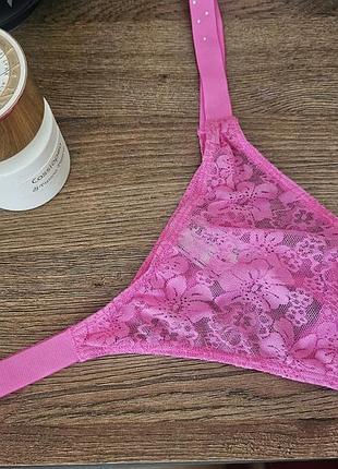 Розовые трусики стринги victorias secret размер ххl