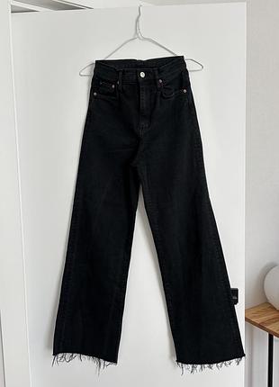 Чорні джинси zara wide leg eu34