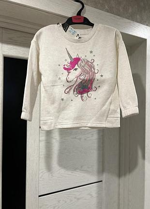 🦄 новий світшот primark для дівчинки (з паєтками та єдинорогом)