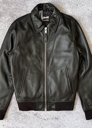 Шкіряна куртка бомбер schott nyc lc detroit lambskin leather (нова з бірками, розмір s)