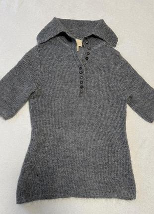 Мохеровий джемпер поло h&amp;m premium 6